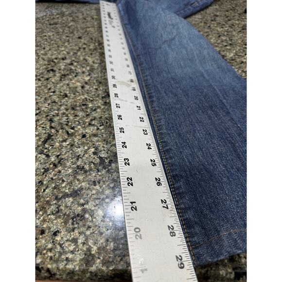 Abercrombie Fitch Jeans Womens 6 Long Dark Blue Bootcut Y2K Vintage 90s HEMMED - Picture 4 of 7